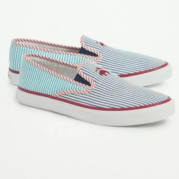 Sperry x Brooks Brothers "Seersucker" Slip On Men’s Size 8.5 NWOB - Picture 1 of 10